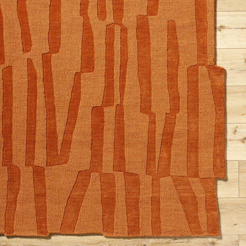 Sample Yonah Orange Abstract Area Rug-0