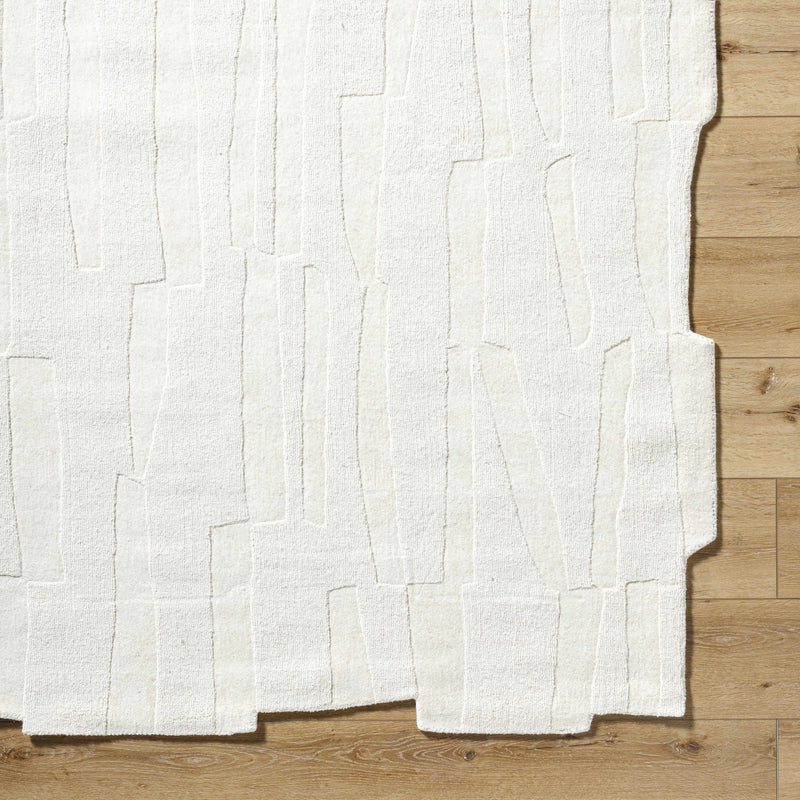 Sample Yonah White Abstract Area Rug-0