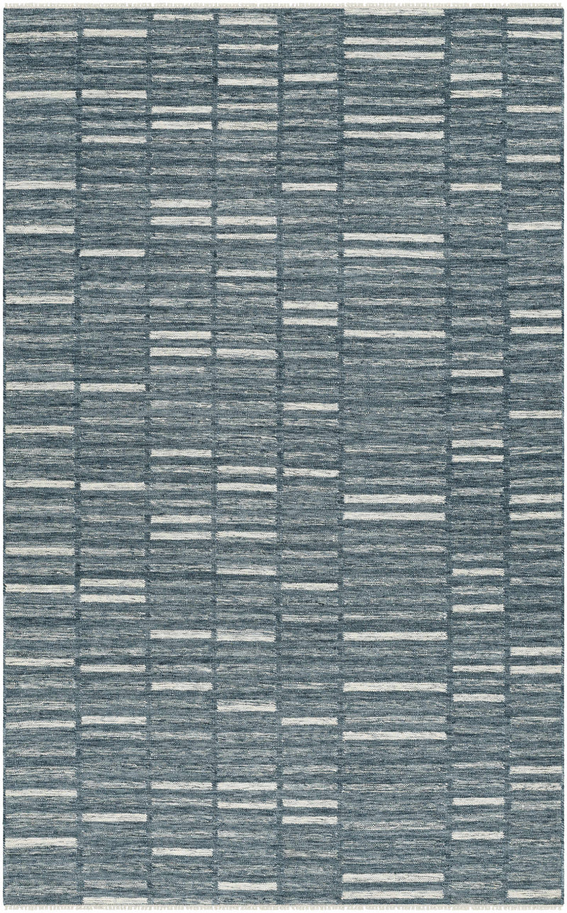 Sample Uheri Blue Checkered Area Rug-0