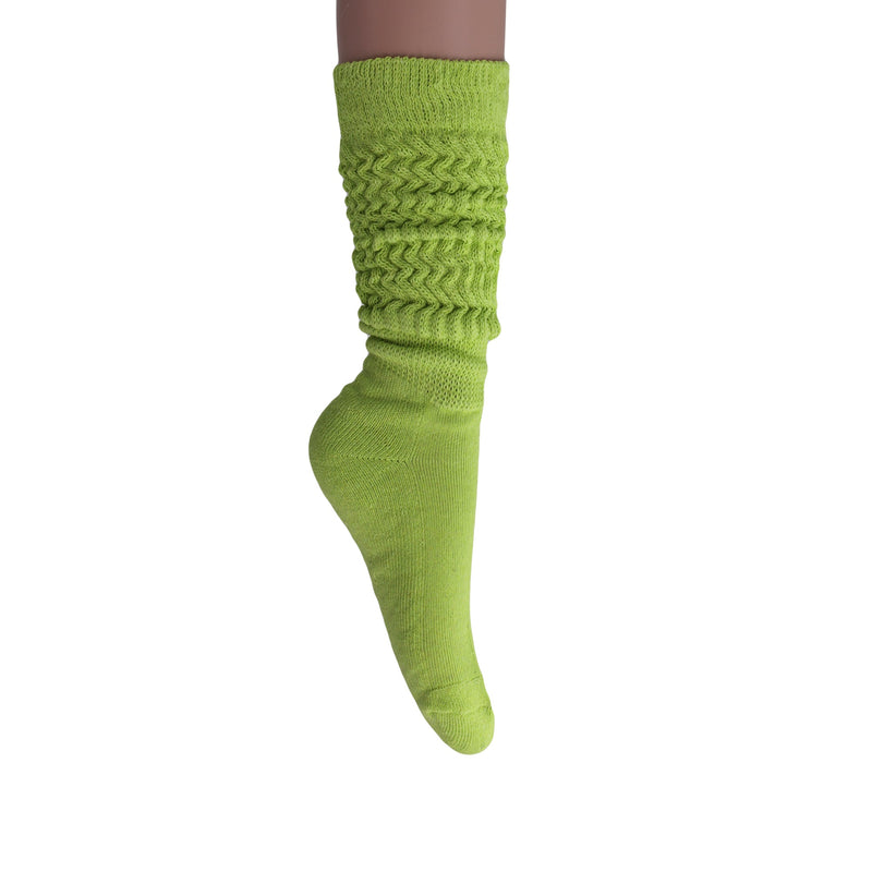 1 Pair - Premium Slouchy Scrunch Socks for Women Cotton Knee High Boot Socks-18