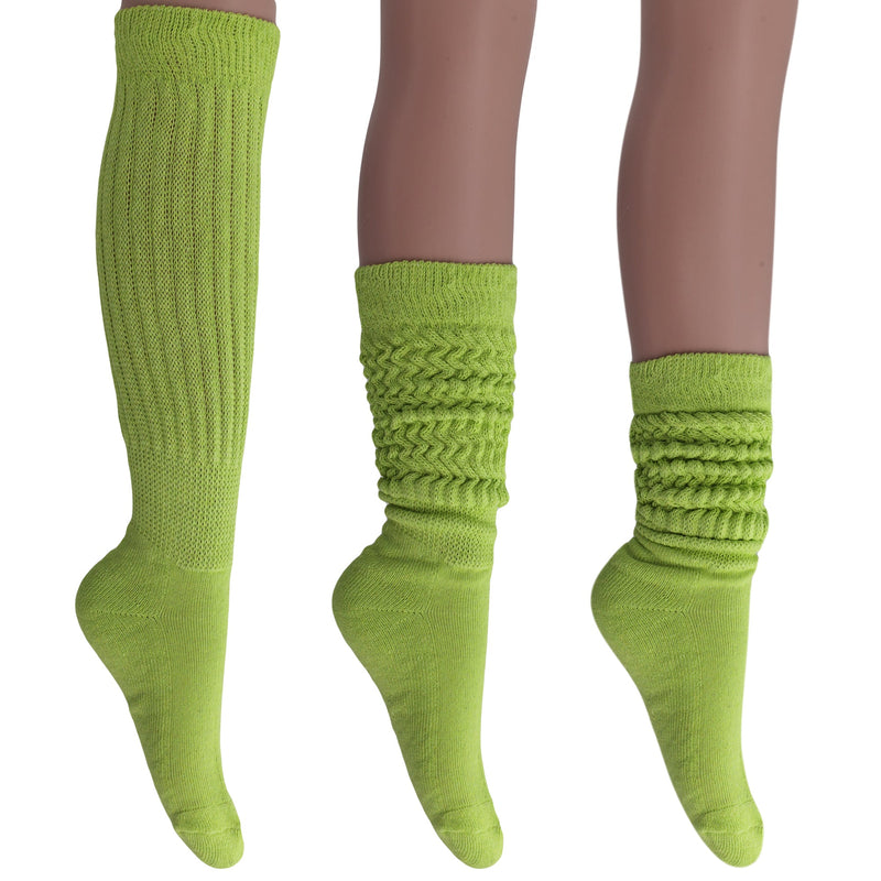 1 Pair - Women's Extra Long Heavy Slouch Cotton Socks-28