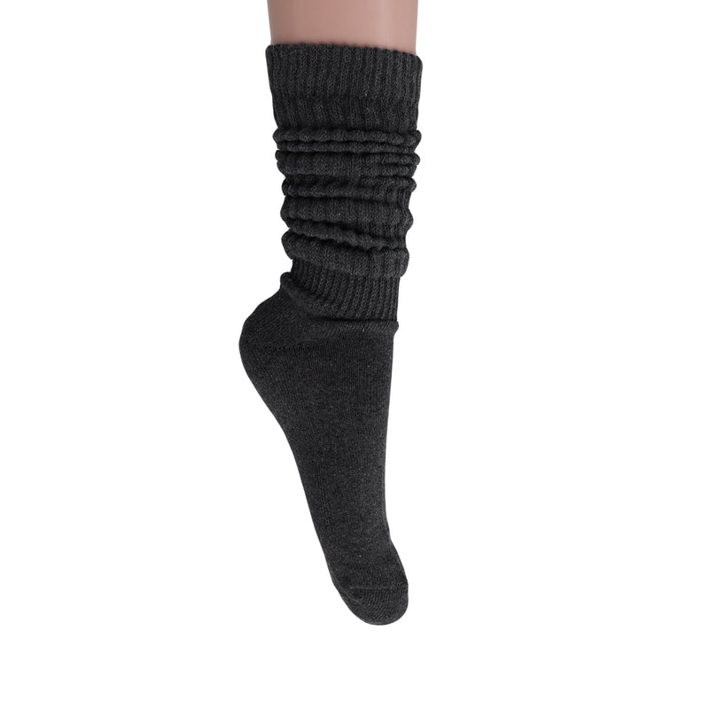 1 Pair - Premium Slouchy Scrunch Socks for Women Cotton Knee High Boot Socks-14