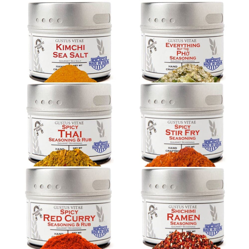 Asian Seasonings Gift Set - Tastes of Asia - Artisanal Spice Blends Six Pack-0