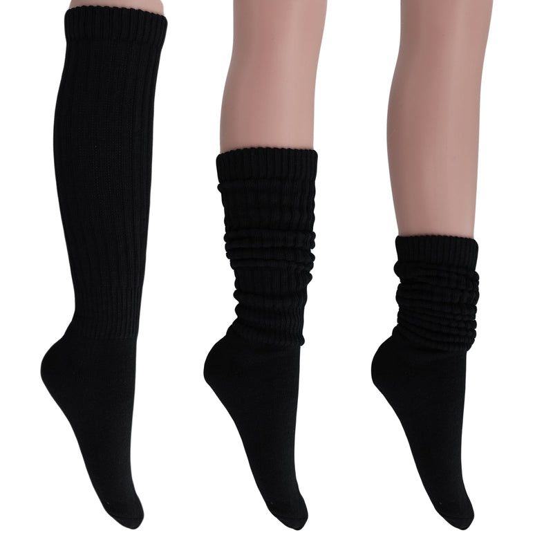 1 Pair - Women's Extra Long Heavy Slouch Cotton Socks-25