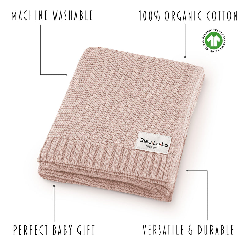 Organic Classic Luxury Knit Baby Swaddle Blanket-2