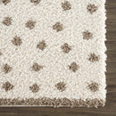 Sample Chaia Dotted Cream & Brown Plush Rug-0