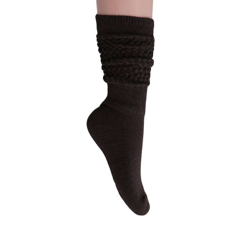 1 Pair - Premium Slouchy Scrunch Socks for Women Cotton Knee High Boot Socks-15