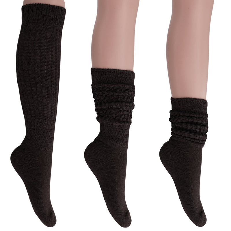 1 Pair - Women's Extra Long Heavy Slouch Cotton Socks-20