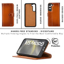 Buffalo Leather Samsung Galaxy S24 Plus Wallet with Detachable Case-4