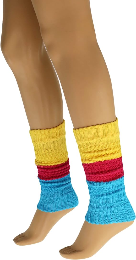 3 Pairs - Leg Warmers for Women All Cotton Soft Knitted Leg Warmer-4