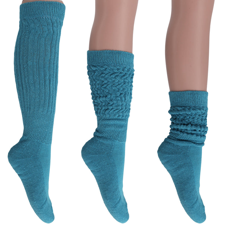 1 Pair - Women's Extra Long Heavy Slouch Cotton Socks-7