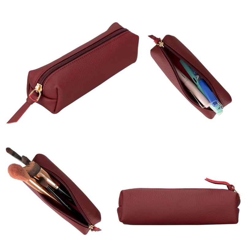 Centennial Multipurpose Leather Pencil Case and Makeup Bag-0