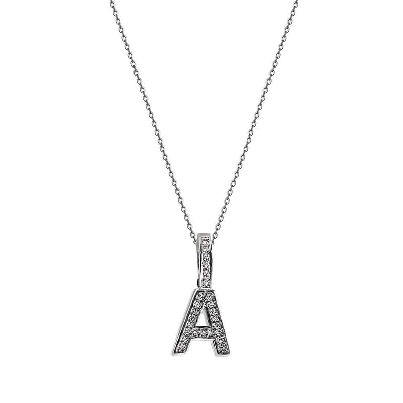 Stainless Steel Letter Necklace-0