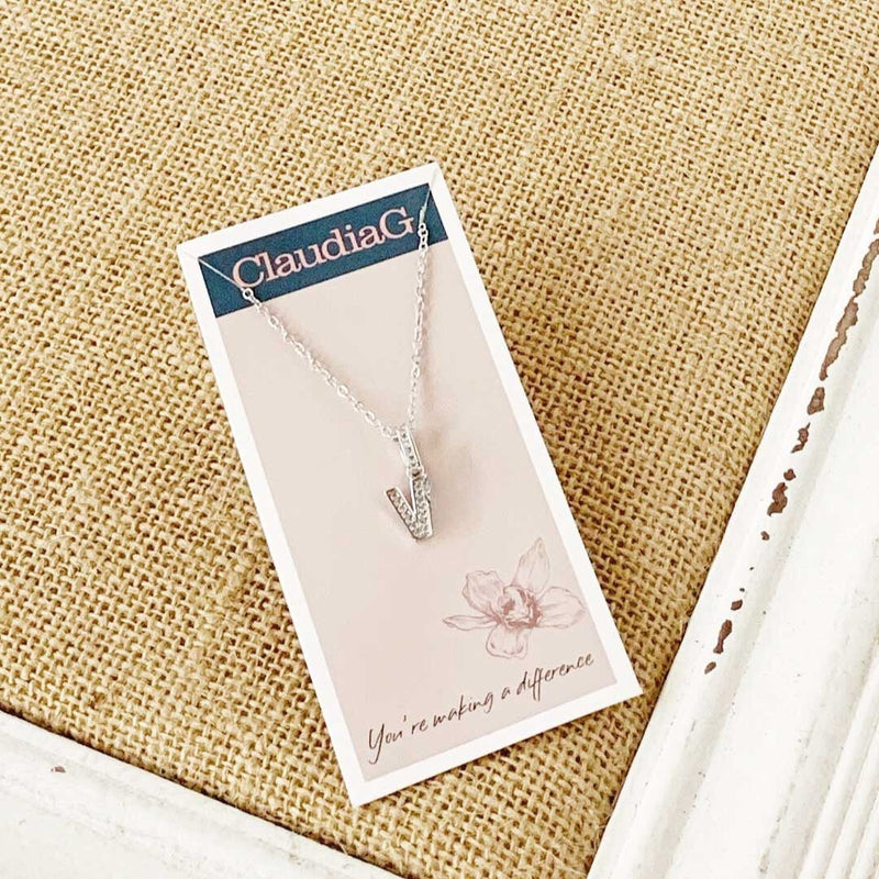 Stainless Steel Letter Necklace-23
