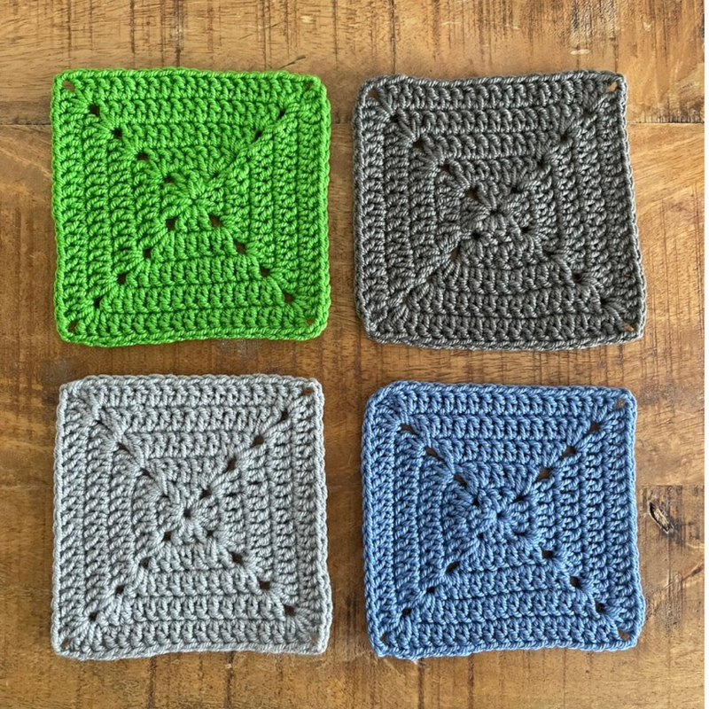 Square Crochet Coasters Set of 4-0