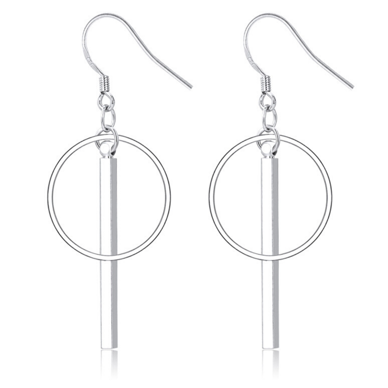 Sterling Silver Linked Earrings-0