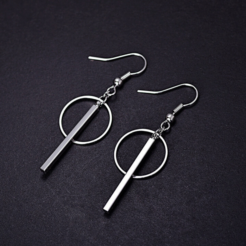 Sterling Silver Linked Earrings-1