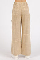Matty Elastic Waist Pants-1