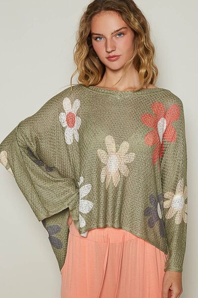 Flower Knit Top-0