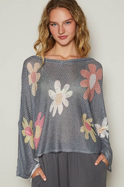 Flower Knit Top-0