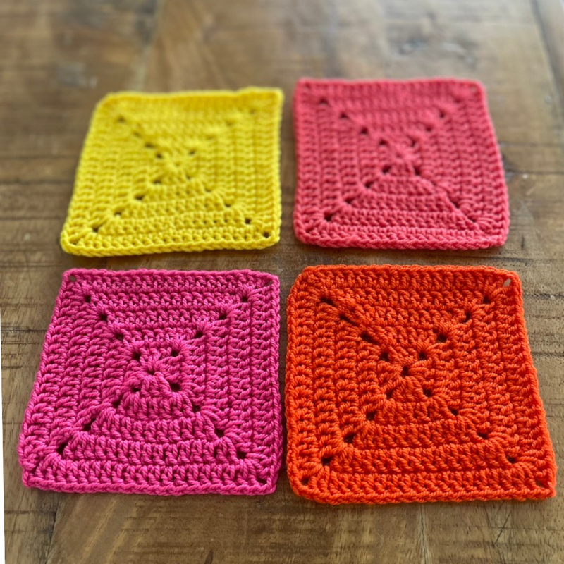 Square Crochet Coasters Set of 4-1