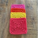 Square Crochet Coasters Set of 4-3