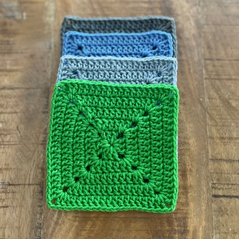 Square Crochet Coasters Set of 4-4