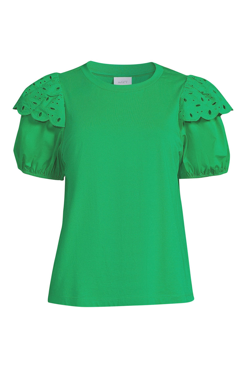 Tate Eyelet Sleeve Top-2