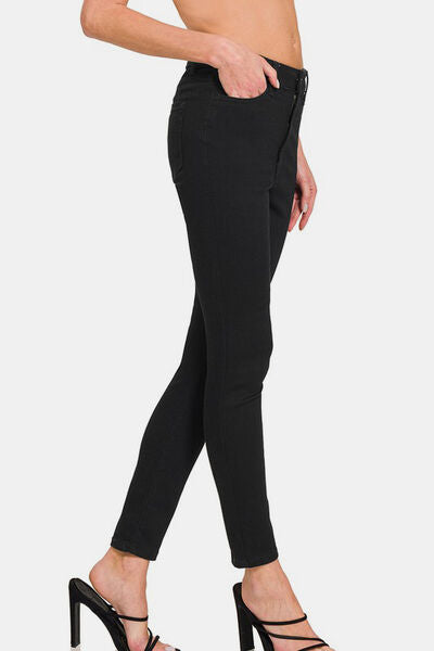 Zita High Rise Skinny Jeans with Pockets-2