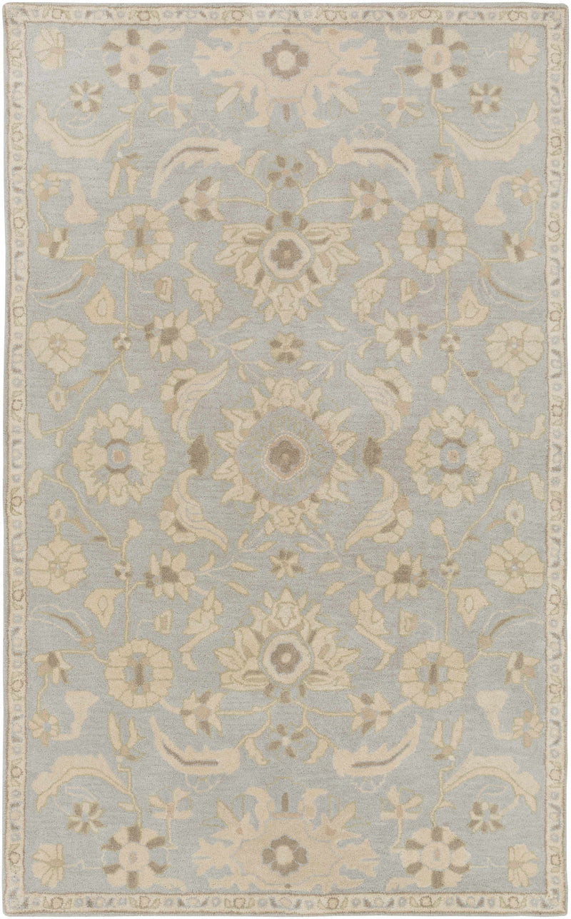 Copen Beige Floral Wool Rug-11