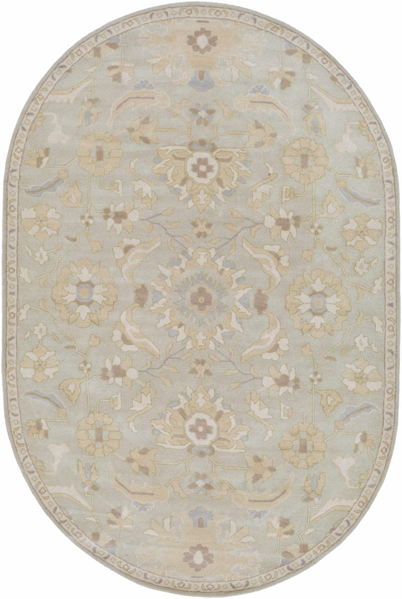 Copen Beige Floral Wool Rug-9