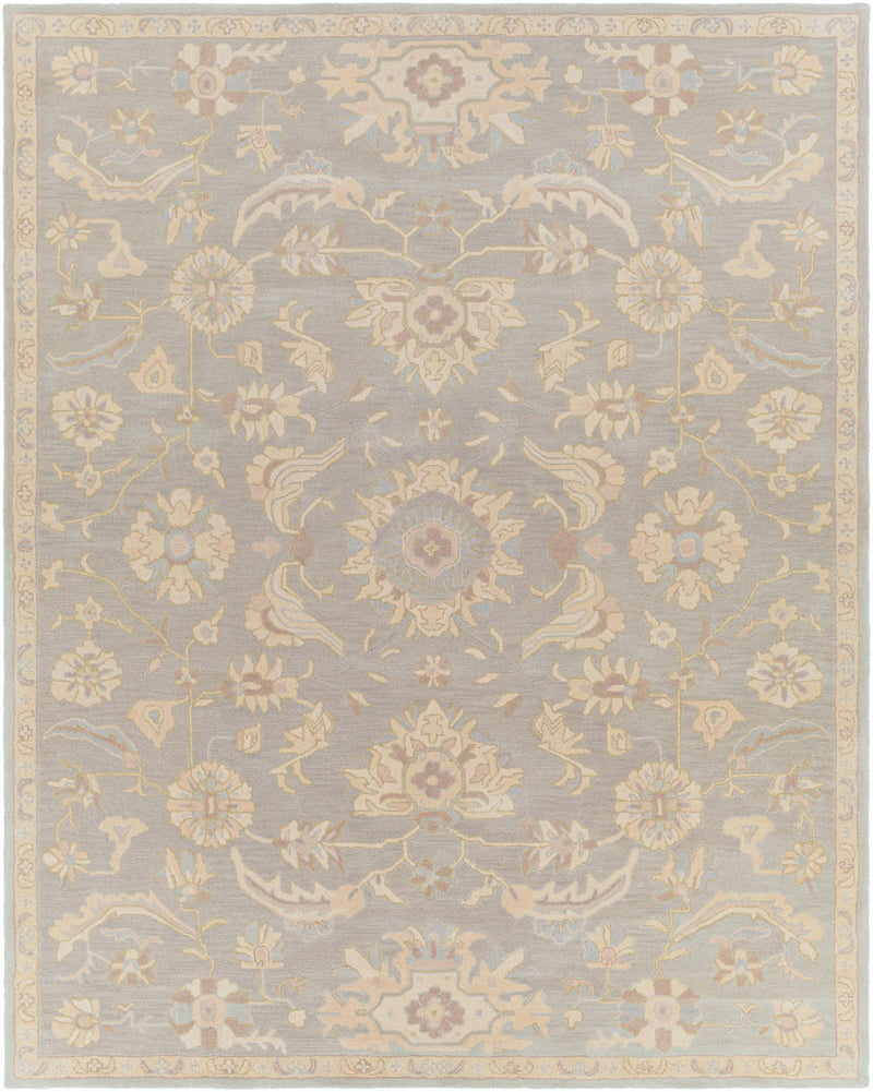 Copen Beige Floral Wool Rug-12