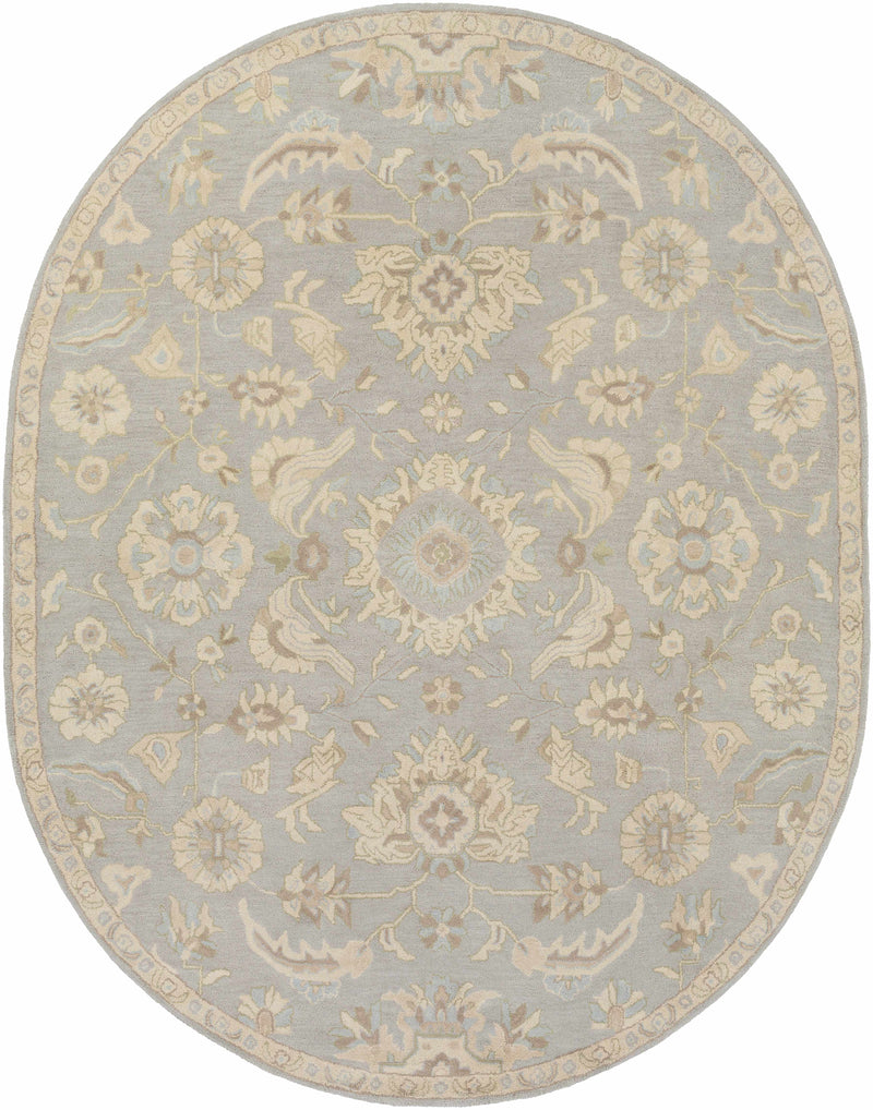 Copen Beige Floral Wool Rug-10