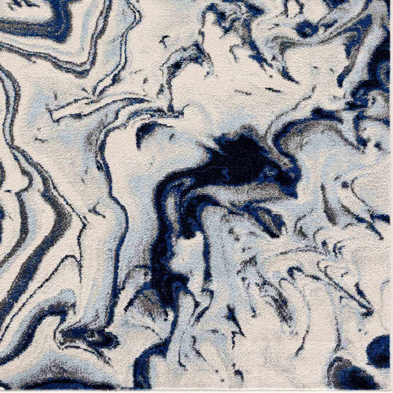 Sample Glendon Cream Blue Marble Rug-0