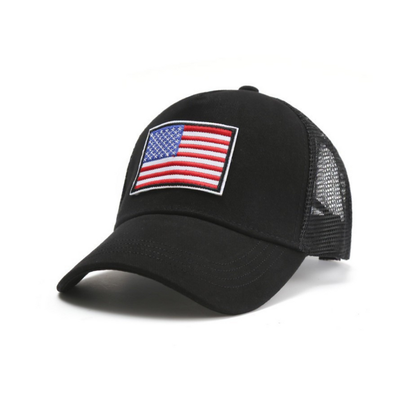 American Flag Trucker Hat with Adjustable Strap-8