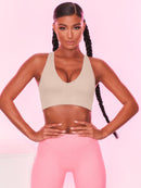 Scoop Neck Wide Strap Active Bra-2