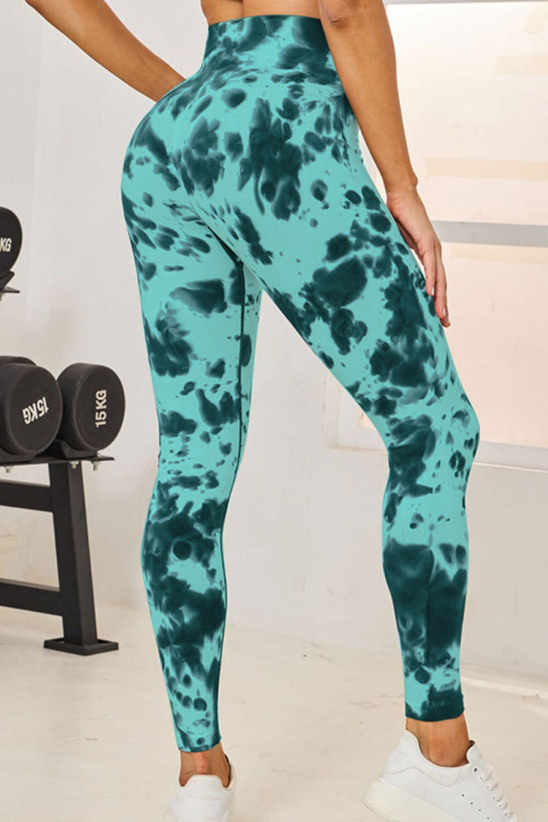 Tie-Dye High Waist Active Leggings-4