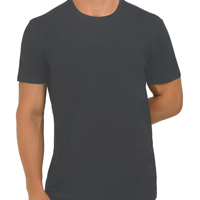 1 Pack - Premium T-Shirts for Men Rayon Made from Bamboo Crewneck Undershirt Tees Moisture Wicking-3