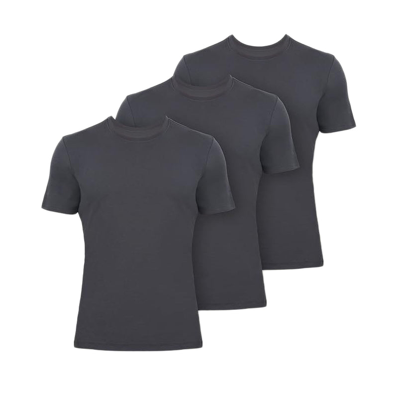 3 Pack - Premium T-Shirts for Men Rayon Made from Bamboo Crewneck Undershirt Tees-2