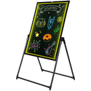VEVOR LED Message Writing Board, 32"x24" Illuminated Erasable Lighted Chalkboard, Neon Effect