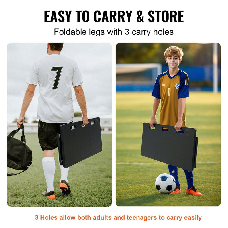 VEVOR Soccer Rebounder Board, 40"X16" Portable Soccer Wall with 2 Angles Rebound