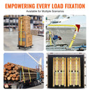 VEVOR Ratchet Tie Down Straps (8PK), 4400 lb Break Strength, E-Track Endless Ratchet with 8 Premium 2" x 15' Rachet Tie Downs