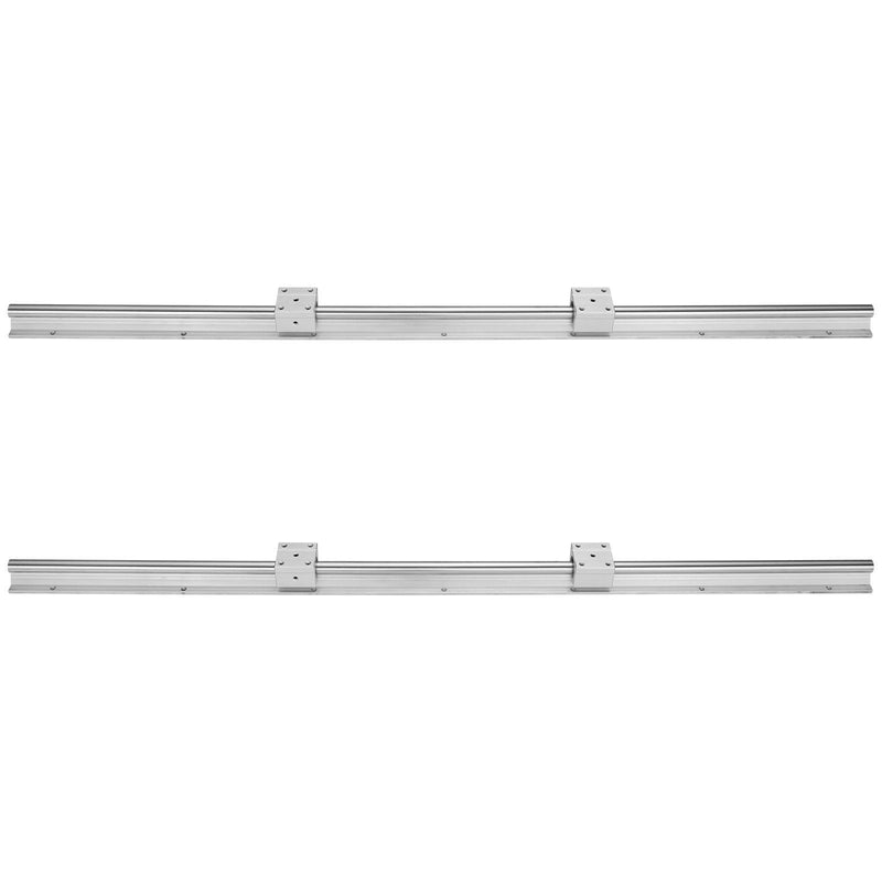 VEVOR Linear Guide Rail Set, SBR12 1000mm, 2 PCS 39.4 in/1000 mm SBR12 Guide Rails and 4 PCS