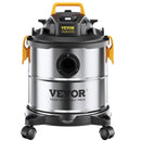 VEVOR Stainless Steel Wet Dry Shop Vacuum, 5.5 Gallon 6.5 Peak HP Wet/Dry Vac,