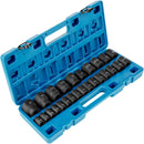 VEVOR Impact Socket Set 1/2 Inches 26 Piece Impact Sockets, Shallow Socket, 6-Point Sockets
