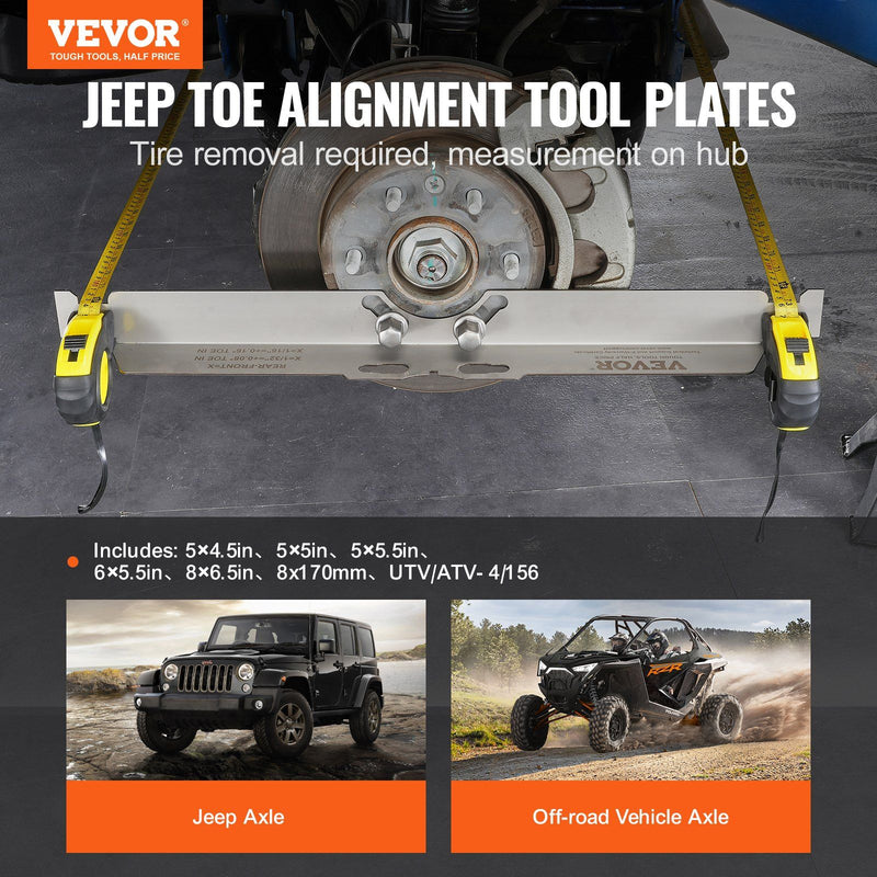 VEVOR Wheel Alignment Tool, 2-Pack Stainless Steel Wheel Alignment Tool Plate
