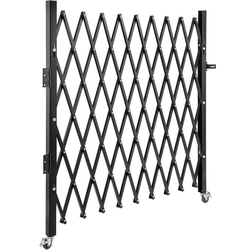 VEVOR Single Folding Security Gate, 7.1' H x 7.1' W (85 x 85 inch) Folding Door Gate