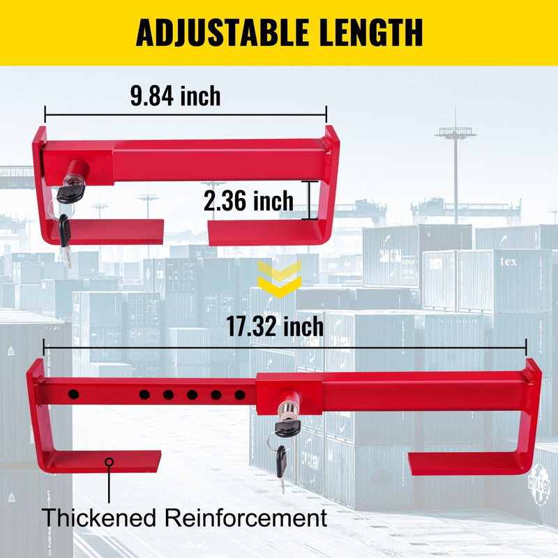 VEVOR Cargo Container Lock 9.84"-17.32" Locking Distance,Semi Truck Door Locks with 2 Keys