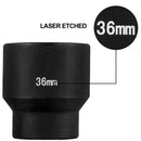 VEVOR Impact Socket Set 1/2 Inches 26 Piece Impact Sockets, Shallow Socket, 6-Point Sockets