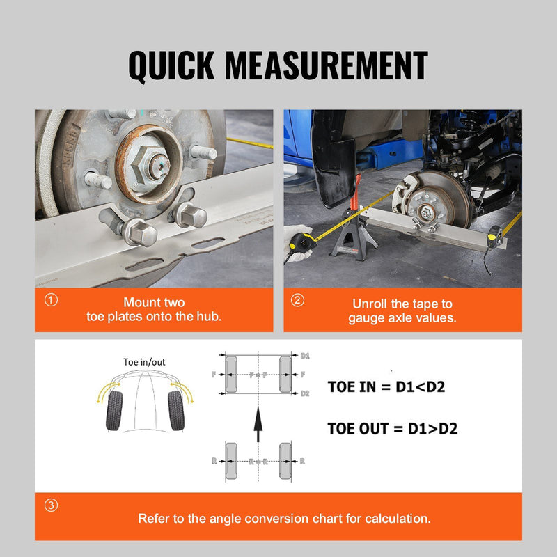 VEVOR Wheel Alignment Tool, 2-Pack Stainless Steel Wheel Alignment Tool Plate